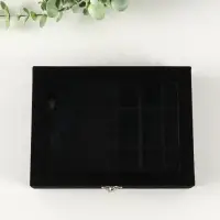 Шкатулка для украшений Chido, 8 полос, 9 ячеек, 20&times;15&times;4.5, чёрная