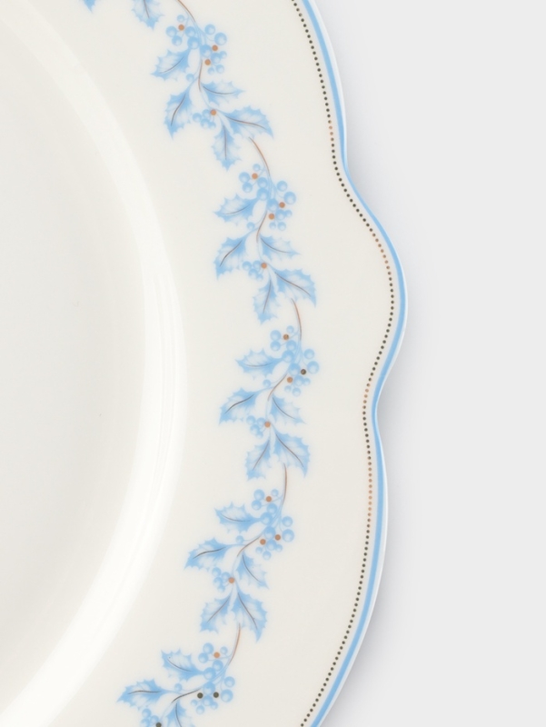 Тарелка WY Royal blue, d=26.5 см, фарфор, белая Тарелка WY Royal blue, d=26.5 см, фарфор, белая