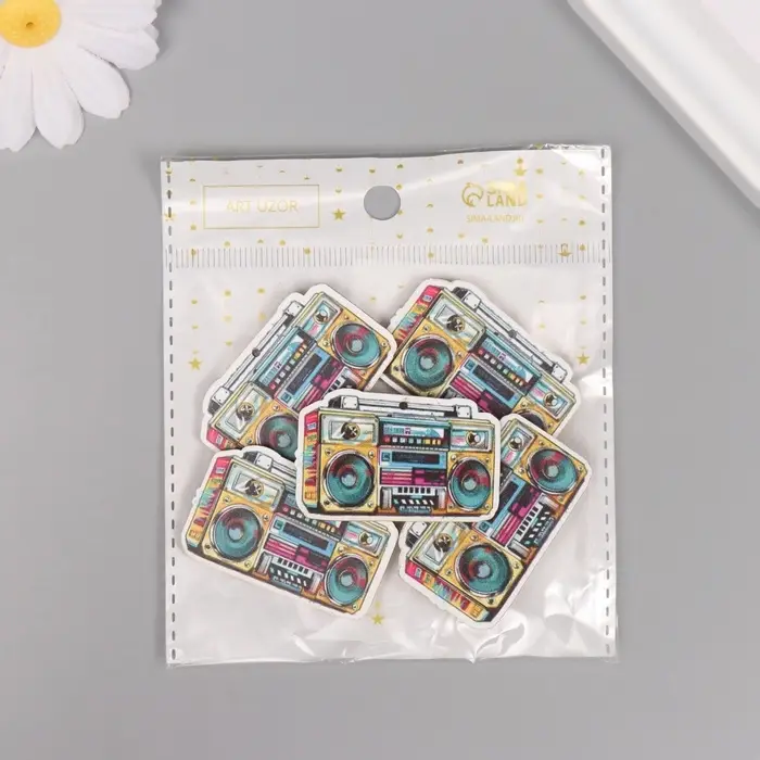 Декор для творчества дерево Декор для творчества дерево "Бумбокс" 2,9х4,5х0,3 см