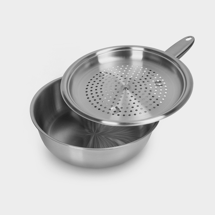 Сковорода - пароварка из нержавеющей стали Luxstahl, d=24 см, h=7 см, индукция Сковорода - пароварка из нержавеющей стали Luxstahl, d=24 см, h=7 см, индукция