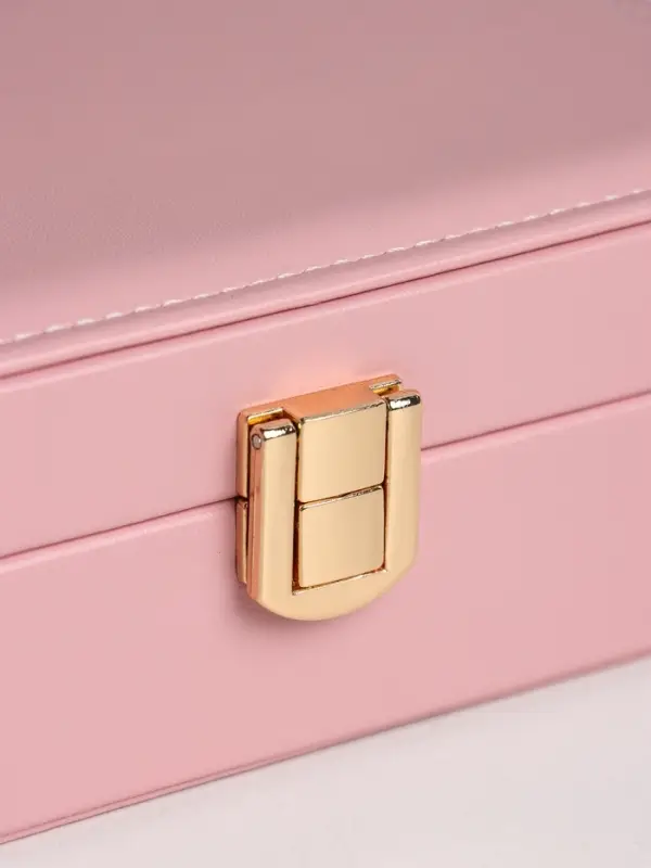 Шкатулка для украшений &laquo;Матовая гладь. Прямоугольная&raquo;, кожзам, розовая, 16&times;11.5&times;5.5 см