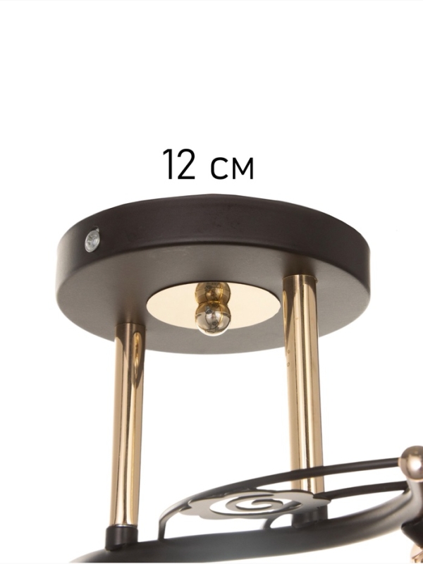 Люстра Люстра "Кира" 2х40Вт Е27 черный/золото