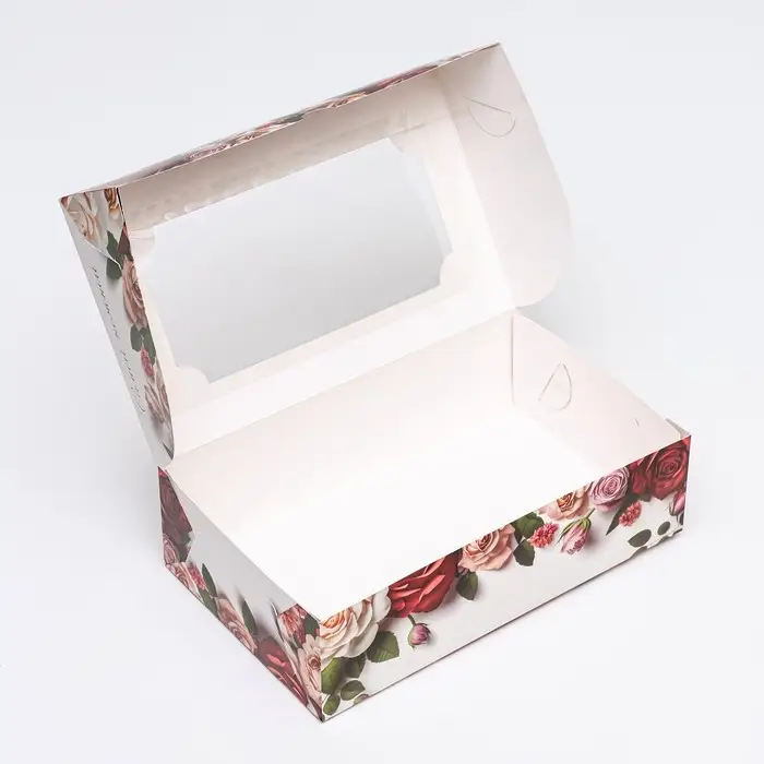 Коробка складная с окном &laquo;С 8 марта!&raquo;, 25&times;15&times;7 см