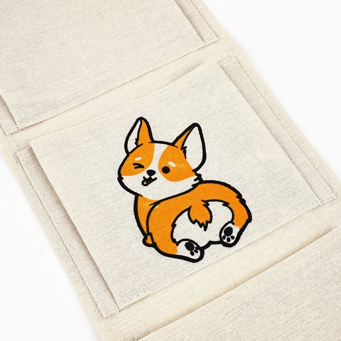 Органайзер для хранения подвесной Органайзер для хранения подвесной "Корги", 20 х 53 см