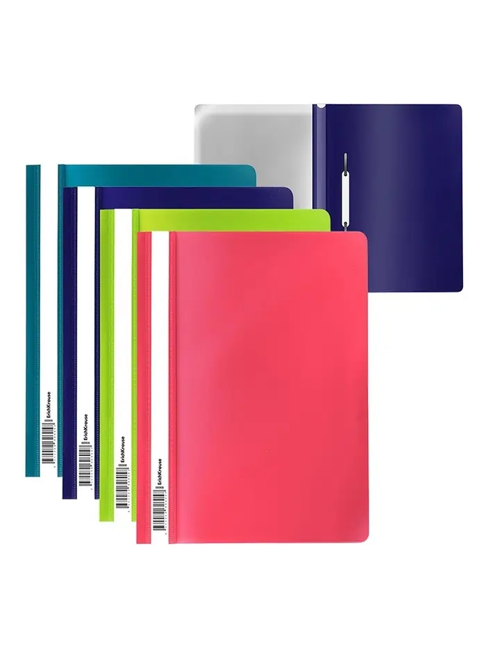 Папка-скоросшиватель А4 180 мкм, ErichKrause Matt-touch Reef, текстура &laquo;без отпечатков&raquo;, яркие трендовые, прозрачный верх