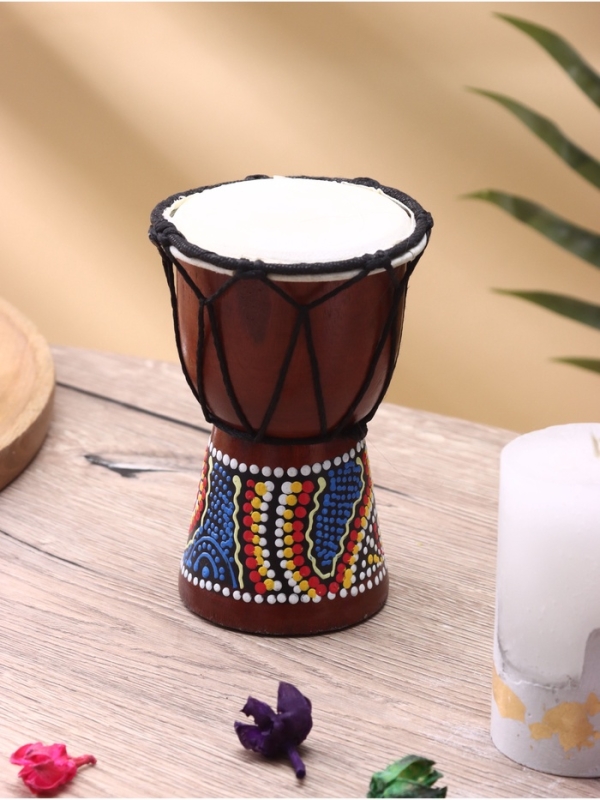 Сувенирный музыкальный инструмент Сувенирный музыкальный инструмент "Барабан Джембе" махагон, 8х8х15 см