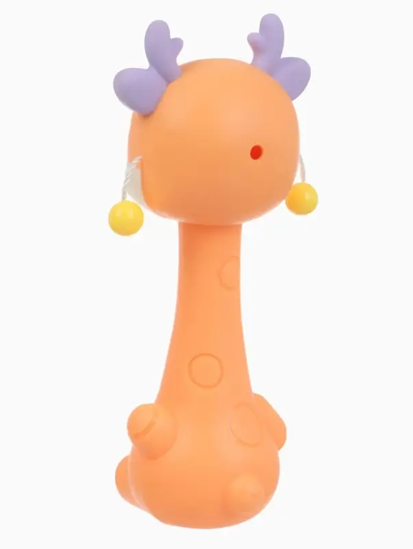 Погремушка-прорезыватель &laquo;Оленёнок Софи&raquo; 2 в 1, от 3 мес. оранжевый/фиолетовый