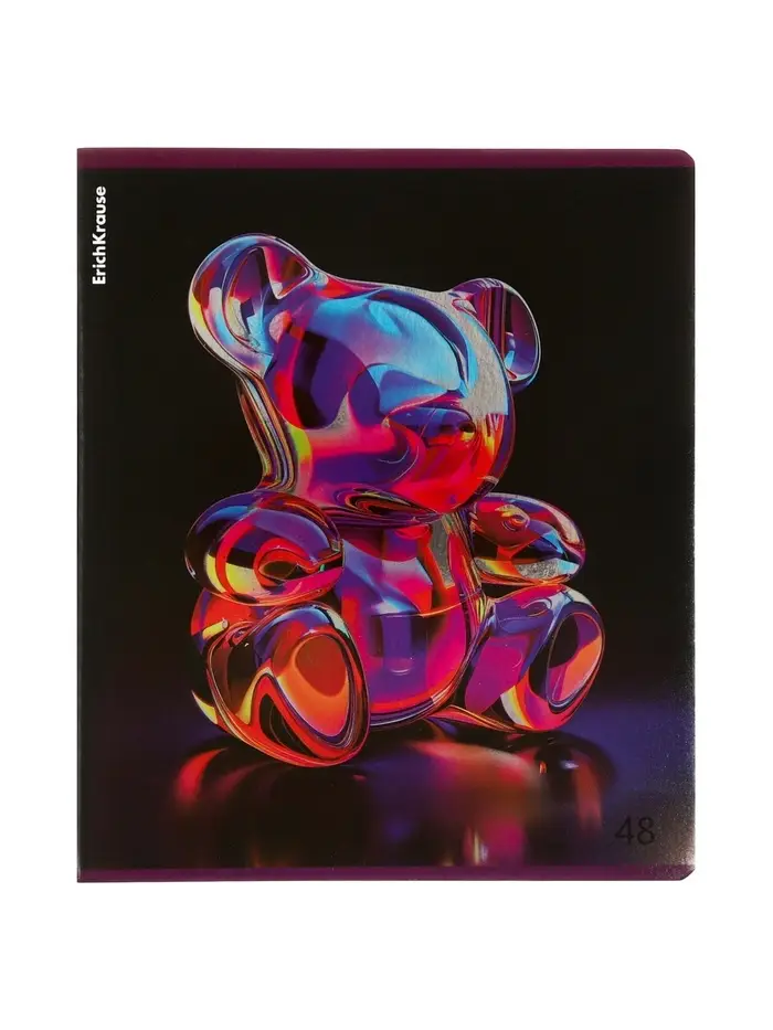 Тетрадь 48 листов в клетку, ErichKrause Jelly Bear, 60 г/м&sup2;, обложка мелованный картон, блок офсет