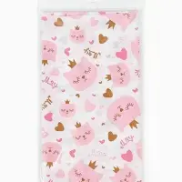 Скатерть одноразовая, Котенок Принцесса, 120*180 см, 1 шт.