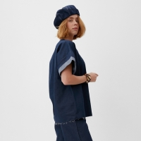 Футболка женская оверсайз MINAKU:  Jeans Collection цвет синий, р-р 44