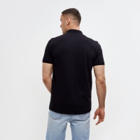 Футболка (поло) мужская MINAKU REGULAR FIT: цвет чёрный, р-р 46
