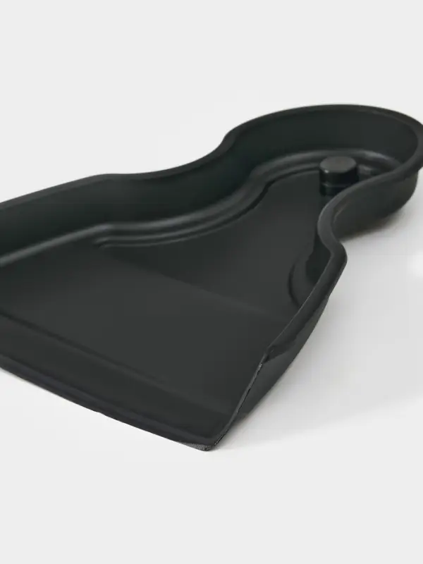 Щетка с совком  Щетка с совком "Meli", бамбуковая ручка, цвет черный 18х14 см