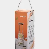 Графин стеклянный с бамбуковой крышкой "Элизиум", 9,5х27,5 см, 1000 мл