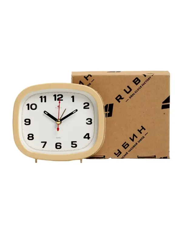 Будильник-часы настольные &laquo;Классика&raquo;, дискретный ход, 12.5&times;10.5 см, от батарейки АА
