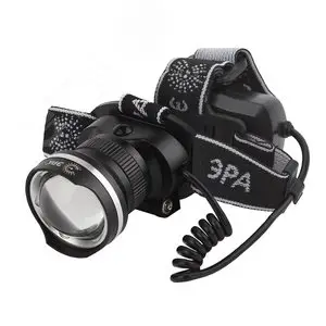 Фонарь налобный светодиодный 5Вт 400/200Лм IP40 SMD 3 режима аккумуляторный с регулируемым фокусом GA-806 черный