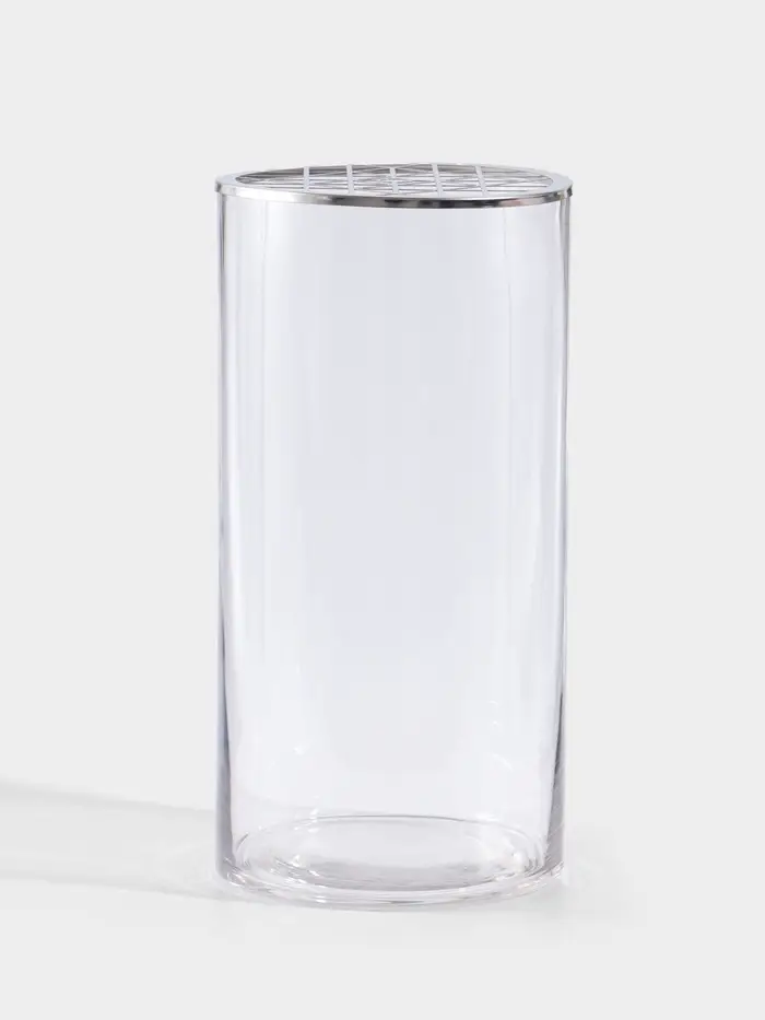 Ваза стекло настольная с крышкой "Альваро" 30х15 см, прозрачный