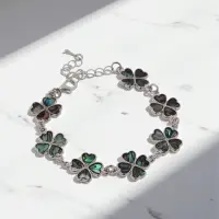 Браслет цепочка &laquo;Галиотис. Клевер&raquo;, L=17 см, + удлинитель 5 см, цвет серебро, разноцветный