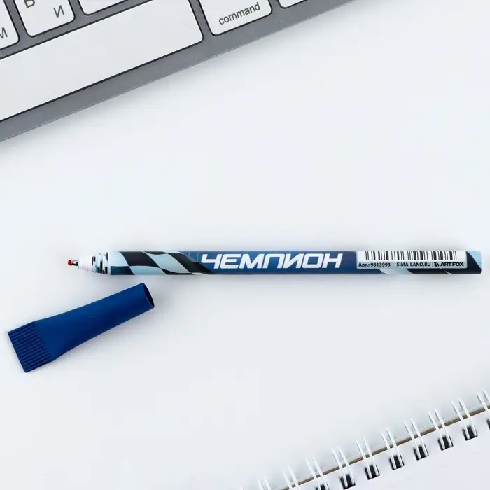 Ручка-эко шариковая, синяя паста, 1.0 мм «Чемпион»