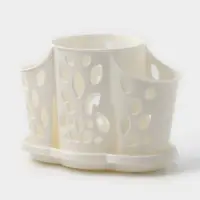 Подставка для столовых приборов Plastic Centre &laquo;Камелия&raquo;, 3-х секционная, пластик, МИКС