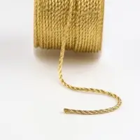 Нить для плетения, d=2 мм, 25&plusmn;1 м, цвет золотой