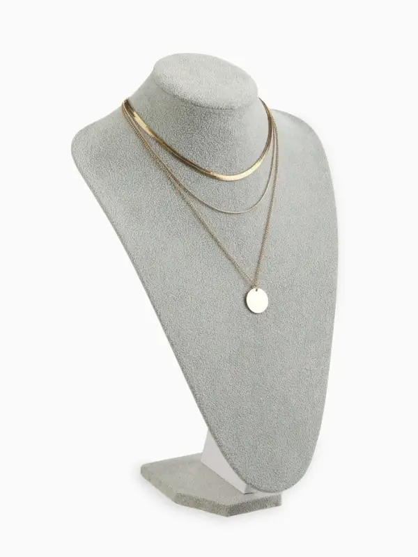 Бюст для украшений QF, 24&times;19&times;35 см, h=35 см, серый