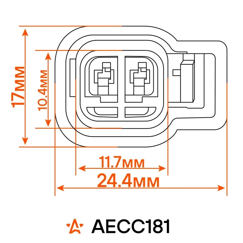 Разъем 2 pin с проводами для датчика ABS Chevrolet Cruze, Orlando, Opel Astra J