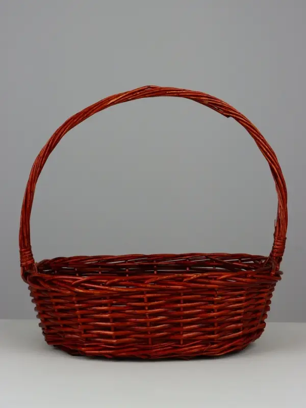 Корзина плетеная (ива): 42х32хН13НН40, 1 шт., коричневый