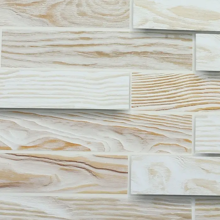 Стеновая панель ПВХ &laquo;Дерево&raquo;, 980&times;480 мм, цвет дуб беленый