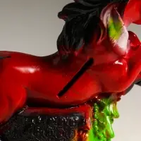 Копилка "Огненный конь с ёлкой" 13х13х6,5 см, Копилка "Огненный конь с ёлкой" 13х13х6,5 см,