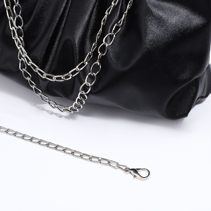 Сумка-багет на молнии, цвет чёрный Сумка-багет на молнии, цвет чёрный