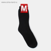 Носки мужские махровые, цвет чёрный, размер 29