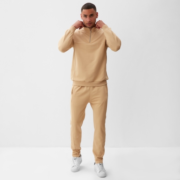 Брюки мужские  MINAKU: Casual Collection MAN цвет бежевый, р-р 46