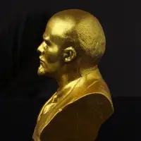 Бюст В.И. Ленин, 11х9х8 см, золото