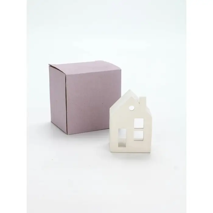 Подсвечник домик "Белый" в коробке, 11 х 5,5 х 7,5 см