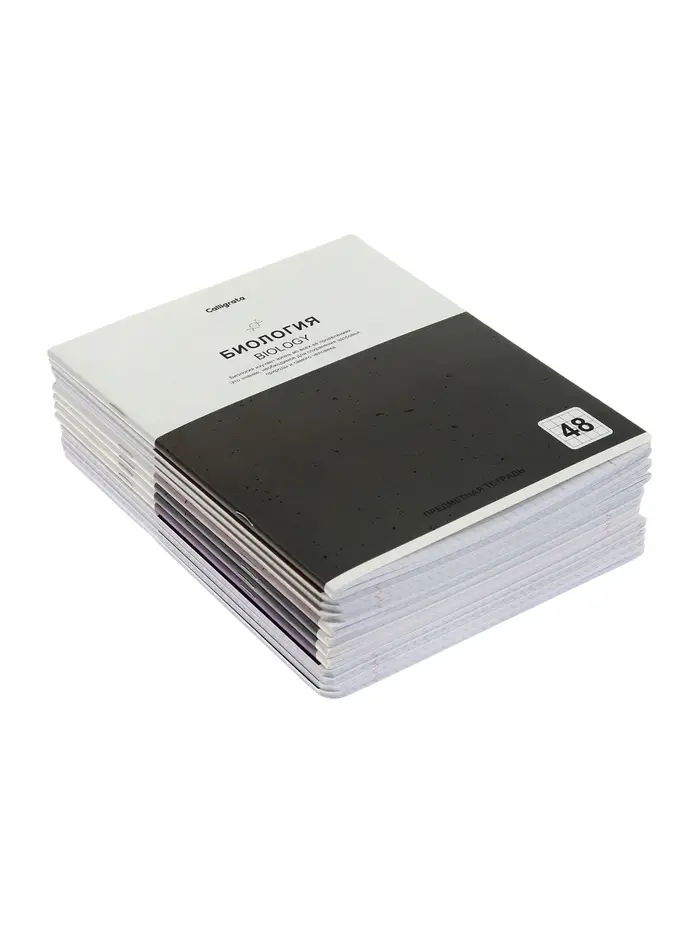 Комплект 12 предметных тетрадей 48 листов, справочная информация, 60гр, Мрамор пастель