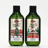 Подарочный набор новогодний: гель для душа, пена для ванны и мочалка, URAL LAB