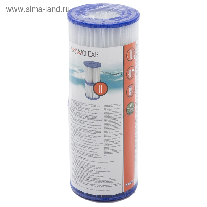 Картридж для фильтра «II», набор 2 шт, 10,6 х 13,6 см, 58094 Bestway Картридж для фильтра «II», набор 2 шт, 10,6 х 13,6 см, 58094 Bestway