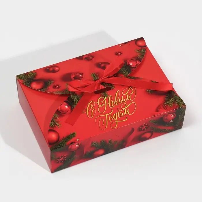 Коробка новогодняя складная «Новогоднее фото», 22 х 15 х 6 см, Новый год Коробка новогодняя складная «Новогоднее фото», 22 х 15 х 6 см, Новый год