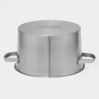 Кастрюля Magistro HiTech Steel, 5.2 л, d=24 см, h=14.5 см, с крышкой, слив для воды, капсульное дно, индукция, нержавеющая сталь, серебристая