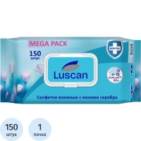 Салфетки влажные Luscan антибактериальные с крышкой 150шт/уп