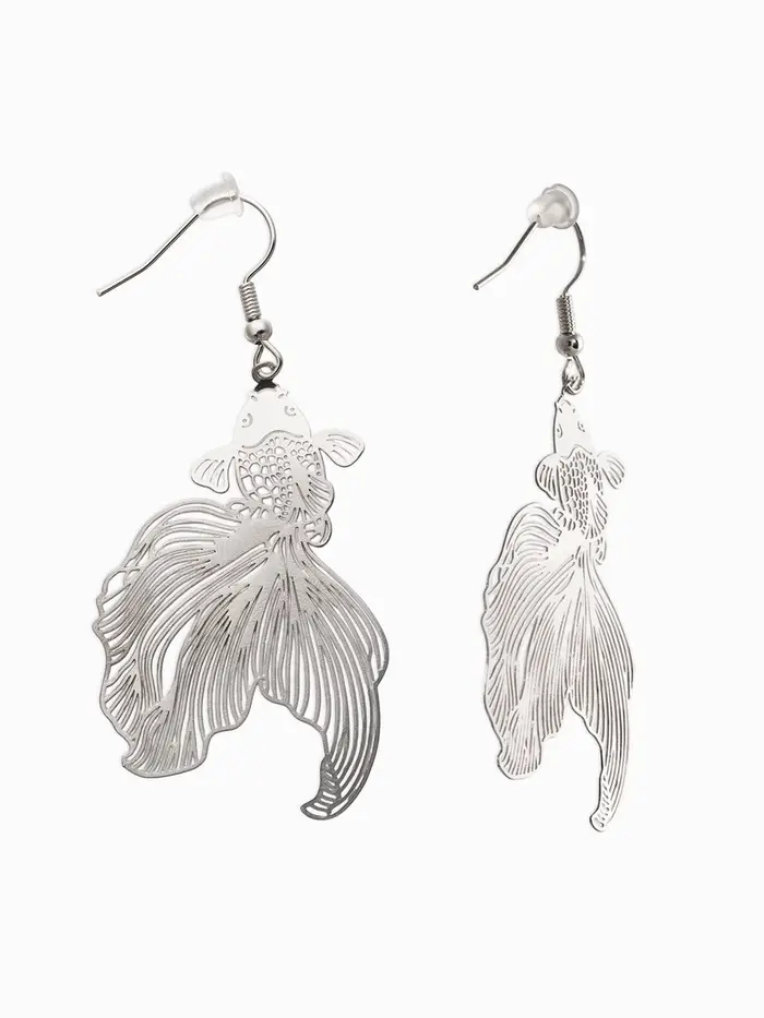 Серьги металл &laquo;Рыбка&raquo;, волшебство, цвет серебро