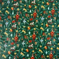 Бумага упаковочная новогодняя глянцевая &laquo;Щелкунчик&raquo;, 60&times;90 см