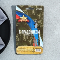 Ложка чайная с гравировкой «Герой», на подарочной открытке, 3 х 14 см.