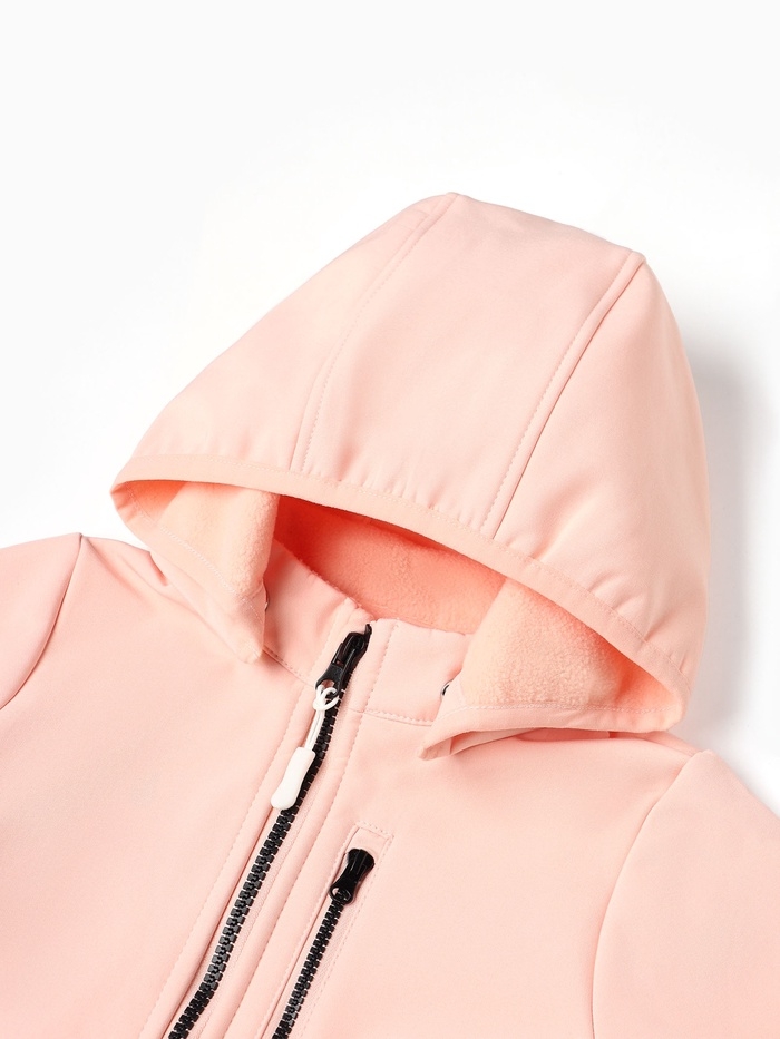 Комбинезон демисезонный для девочек MINAKU из Softshell на флисе, непромокаемый, персиковый, рост 98 см