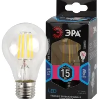 Лампа светодиодная декоративная LED 15 Вт 1950Лм 4000К груша, филамент нейтральный E27 230В F-LED A60-15W-840-E27