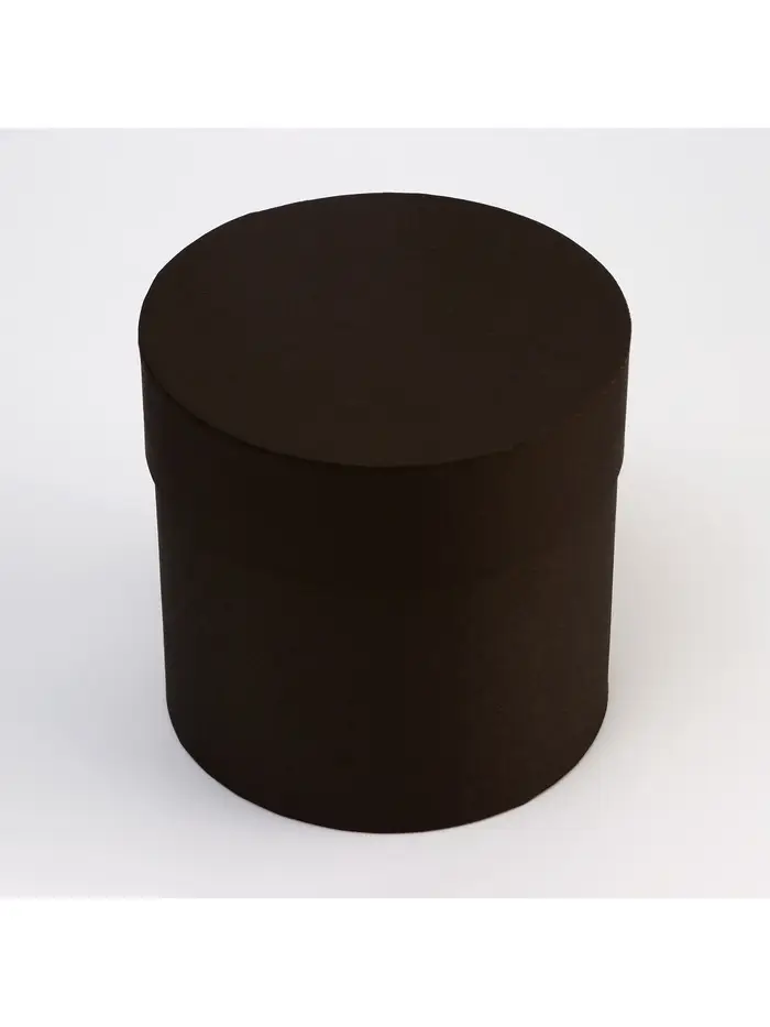 Коробка подарочная круглая, шляпная, чёрная, 13&times;13 см