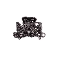 Крабик для волос &laquo;Серый блеск&raquo;, 2.5 см, серебристый