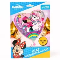 Шар воздушный «Мышка», 18 дюйм, фольгированный, Минни и единорог