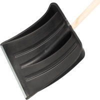 Лопата для уборки снега пластик/ковш 380x385x1420мм деревян/черенок_6157453