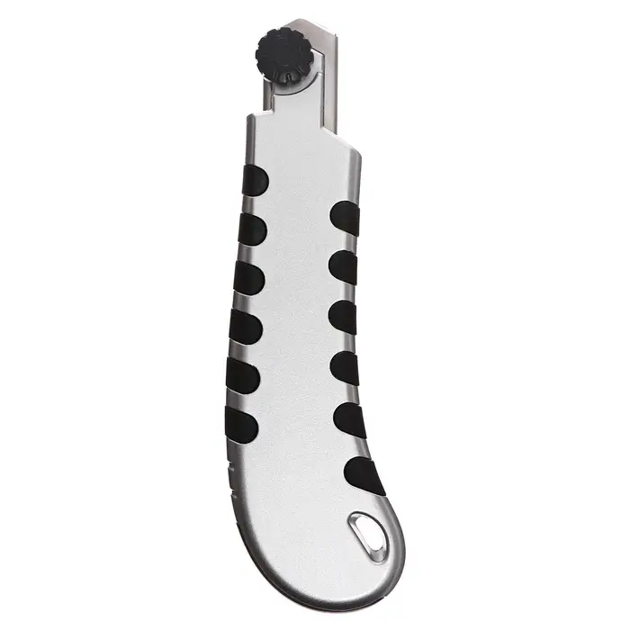 Нож канцелярский 18 мм, металлический, 6 штук лезвий, Zinc-alloy, TOP